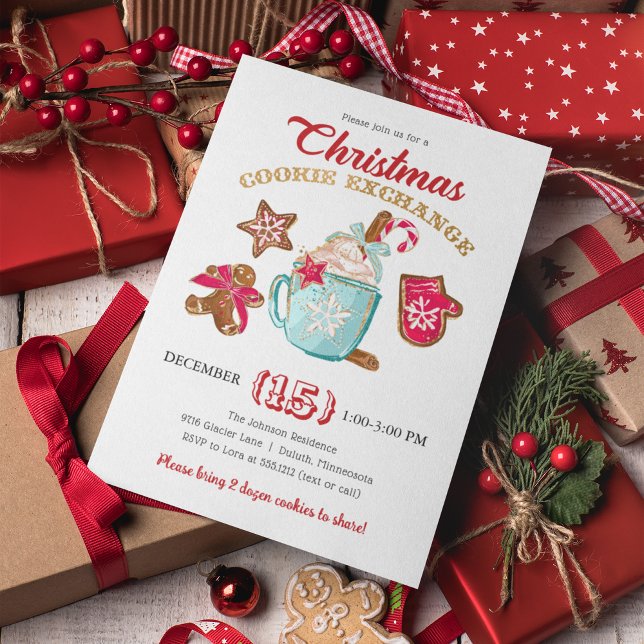 Invitation à l'échange de biscuits de Noël (Créateur téléchargé)