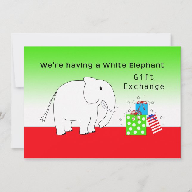 Invitation à l'échange de cadeaux et de fêtes (Devant)