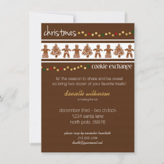 Invitation à l'échange de cookies de Noël