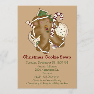 Invitation à l'échange de cookies de Noël