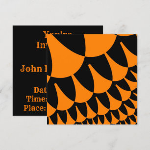 Invitation à l'échelle noire orange personnalisée