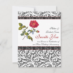 Invitation à l'élégant anniversaire du Mariage d'a