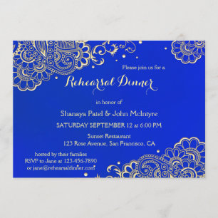 Invitation à l'élégante répétition royale bleue