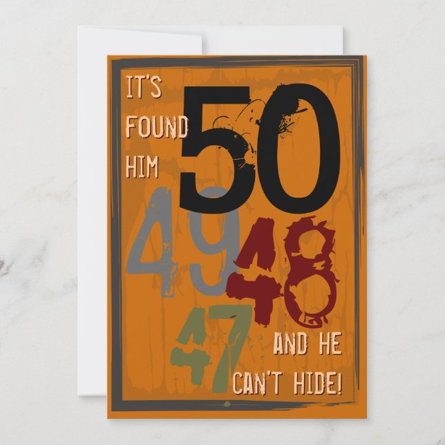 Invitation à l'épreuve du compte à rebours du 50e  (Devant)