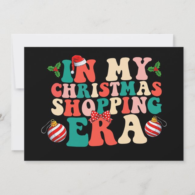 Invitation A l'ère du shopping de Noël Super vacances (Devant)