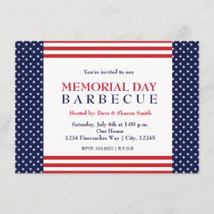 Invitation à l'événement de barbecue de la fête du