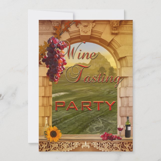Invitation à l'événement de dégustation de vin de  (Devant)