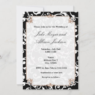 Invitation à l'événement Mariage Black and White S