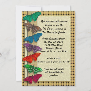 Invitation à l'événement nature avec papillons