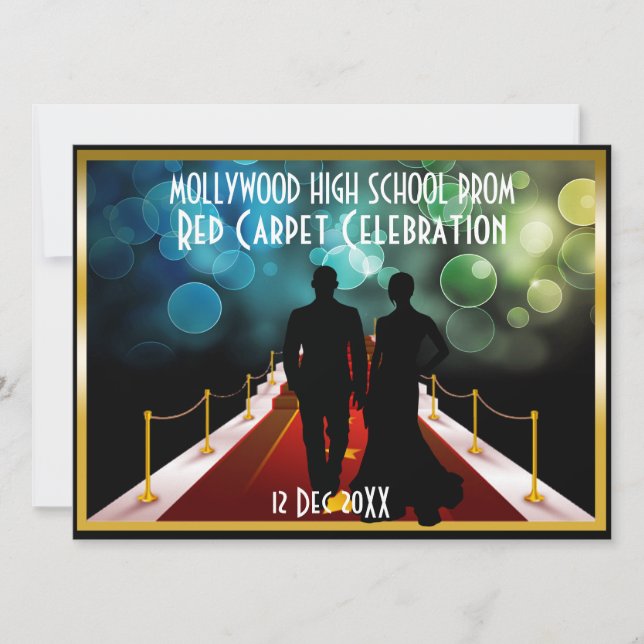 invitation à l'événement vip cravate noire de tapi (Devant)