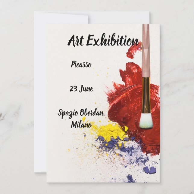 Invitation à l'exposition d'art (Devant)