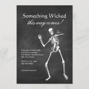 Invitation à l'Halloween de Wicked Skeleton
