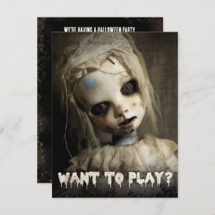 Invitation à l'Halloween déplaisante à budget pour