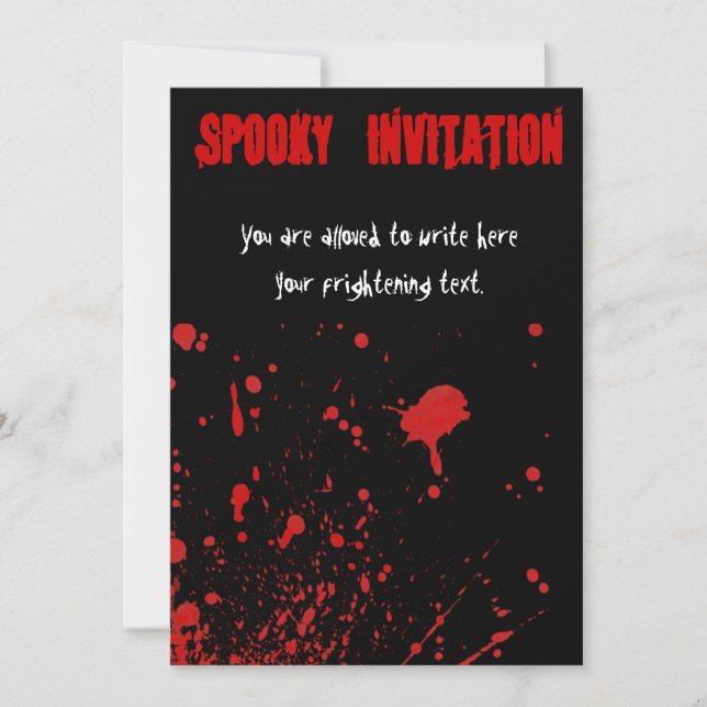 Invitation à l'halloween d'horreur sanglante (Devant)