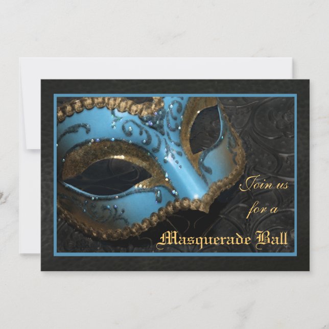 Invitation à l'Halloween Mascarade Masque Masque t (Devant)