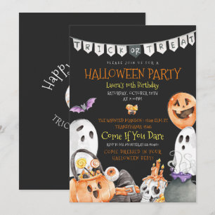 Invitation à l'Halloween ou à traiter
