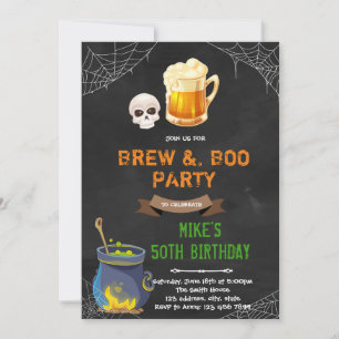 Invitation à l'halloween pour les seins et les sei