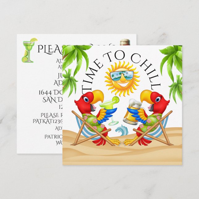 INVITATION À L'HEURE DU PARTI (Devant / Derrière)