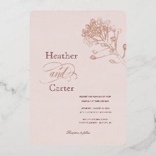 Invitation à l'huile botanique rose Pearl