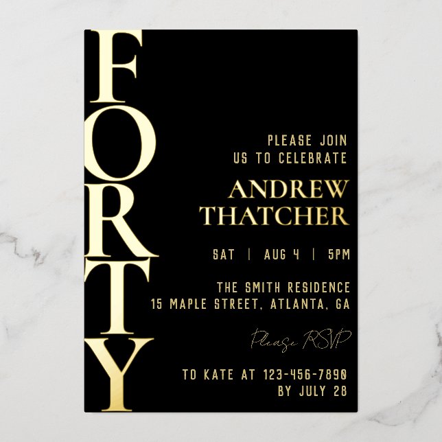 Invitation à l'huile d'anniversaire des hommes noi (Recto)