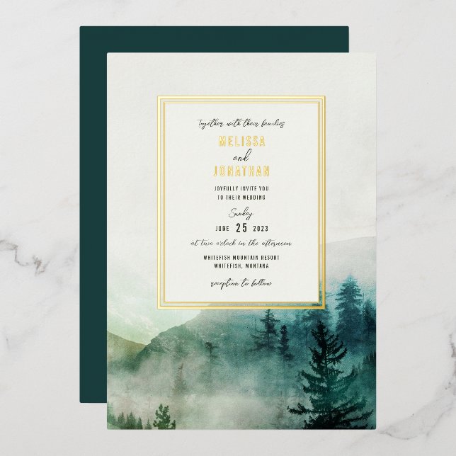 Invitation à l'huile de Faire-part de mariage de m (Recto/Verso)