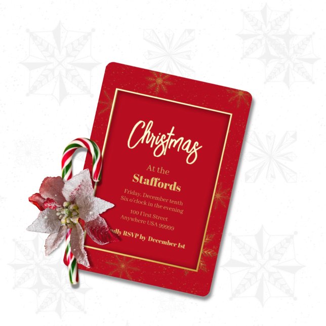 Invitation à l'huile d'or de la boîte de Noël (Créateur téléchargé)