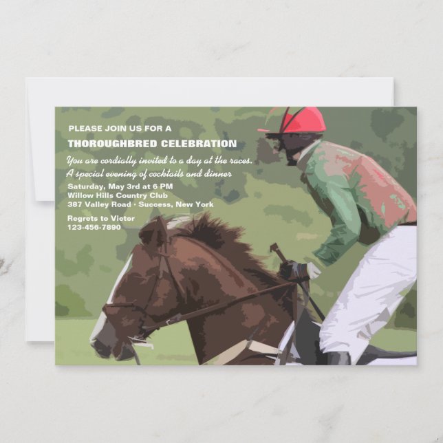 Invitation À l'invitation des courses (Devant)