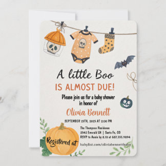 Invitation A Little Boo Halloween Baby Shower - Autumn Baby