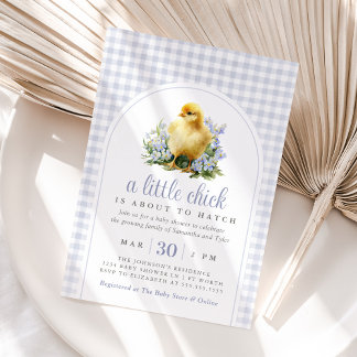 Invitation A Little Chick Spring Lavender Baby Shower