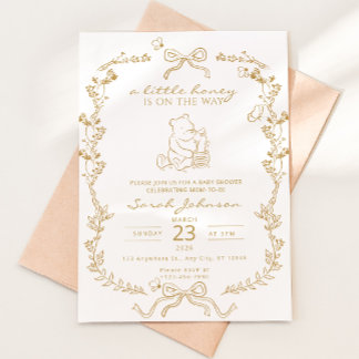 Invitation A Little Honey Is On The Way Baby Shower Invite