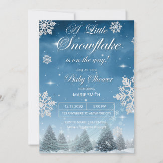 Invitation A Little Snowflake is on the Way Baby Shower