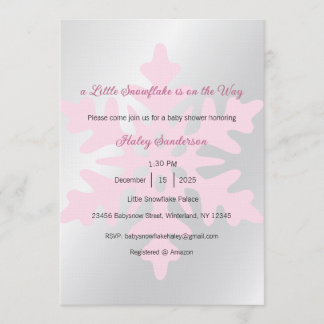 Invitation A Little Snowflake is on the Way Invitation, Baby 