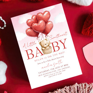 Invitation a little sweetheart Valentines Baby shower