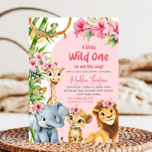 Invitation A Little Wild One est sur le chemin Baby shower Sa