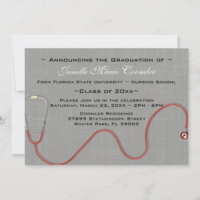 Invitation à l'obtention du diplôme de l'école Méd (Devant)