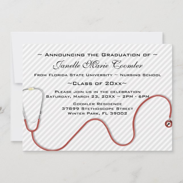 Invitation à l'obtention du diplôme de l'école Méd (Devant)