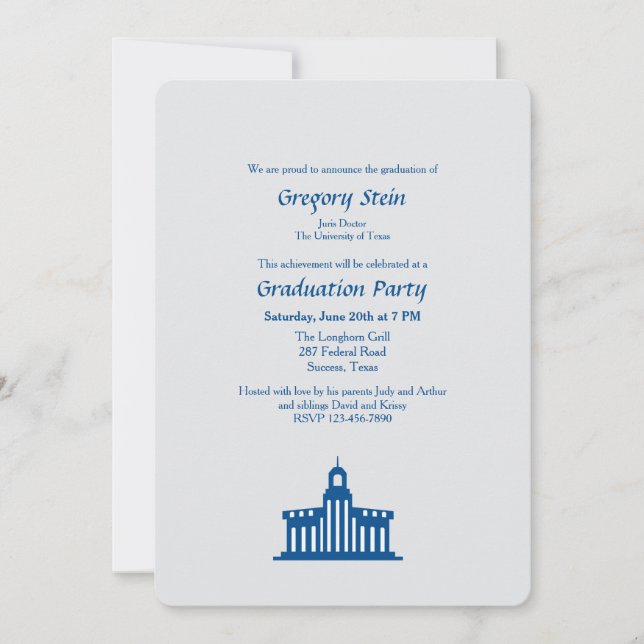 Invitation à l'obtention d'un diplôme universitair (Devant)