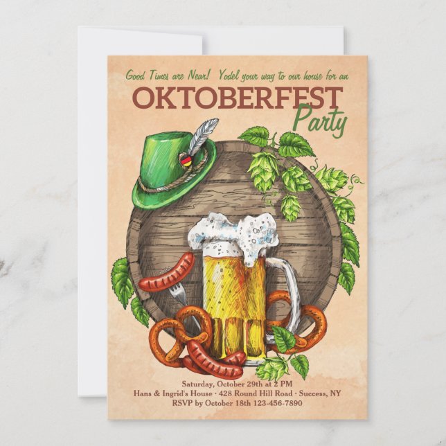 Invitation à l'occasion de la fête de la bière (Devant)