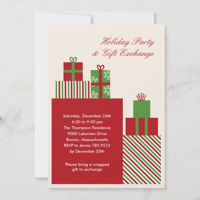 Invitation à l'occasion des fêtes de Noël (Devant)