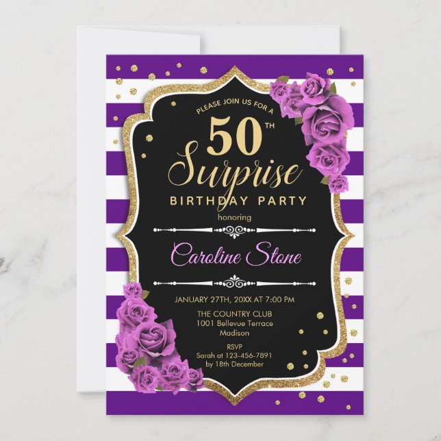 Invitation à l'occasion du 50e anniversaire de Sur (Devant)