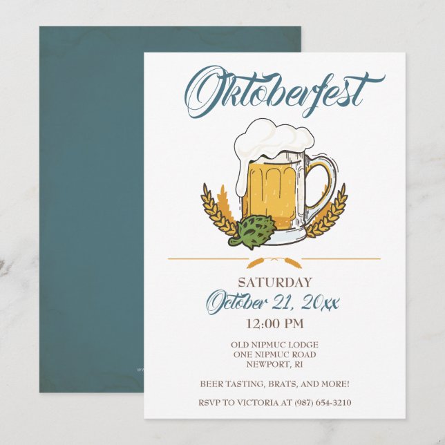 Invitation à l'Oktoberfest, Invitation à la dégust (Devant / Derrière)