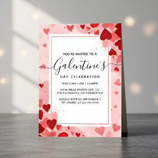 Invitation À Love Cute Femme Ado Fille Galentines Jour Vacanc