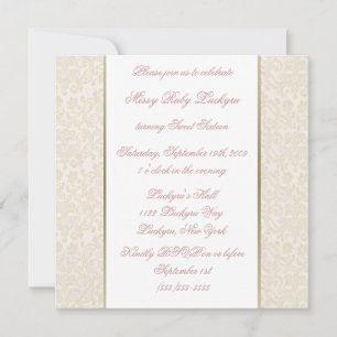 Invitation à l'Sweet sixteen ivoire et or