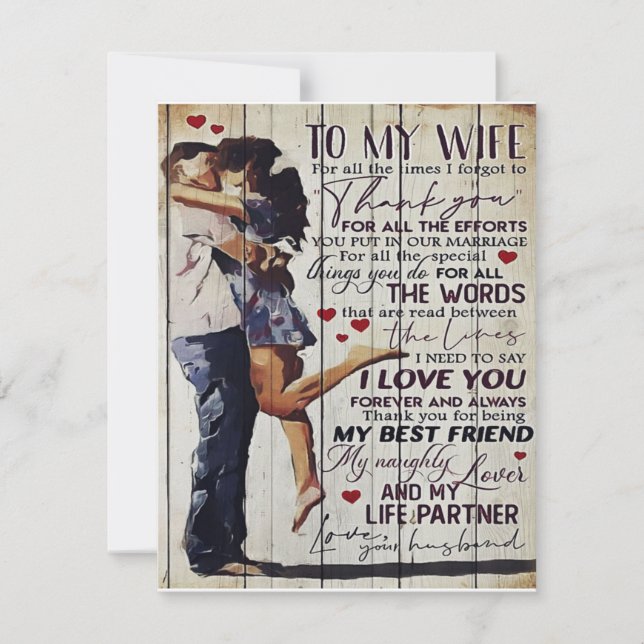 Invitation À ma femme Cadeau | Cadeau de citations d'amour | (Devant)