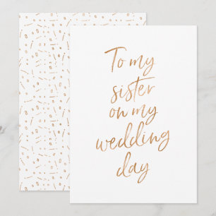 Invitation À ma soeur le jour de mon mariage