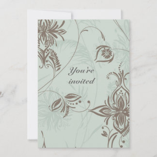 Invitation à mariage Romantique Vines Damask