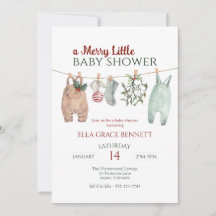A Merry Little Baby Shower Christmas Clothes