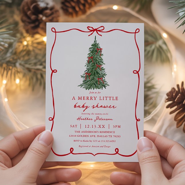 Invitation A Merry Little Christmas Baby Shower (Créateur téléchargé)