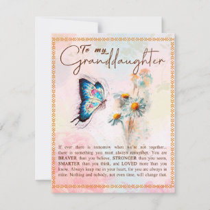 Invitation À Mon Cadeau Petite-Fille, Beau Cadeau Papillon