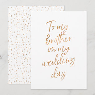 Invitation À mon frère le jour de mon mariage